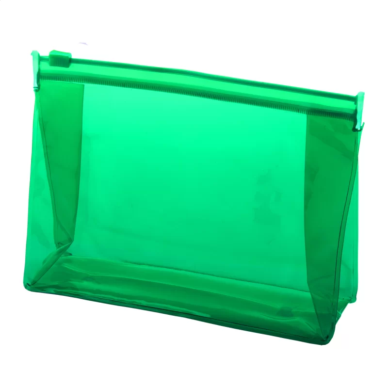 kosmetická taška zelená s potiskem loga