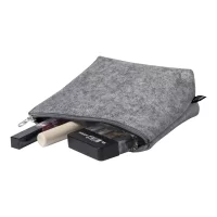 kosmetická taštička šedá s potiskem loga - foto 3