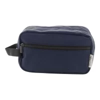 kosmetická taštička z recyklovaného plátna tmavě modrá s potiskem loga - foto 2