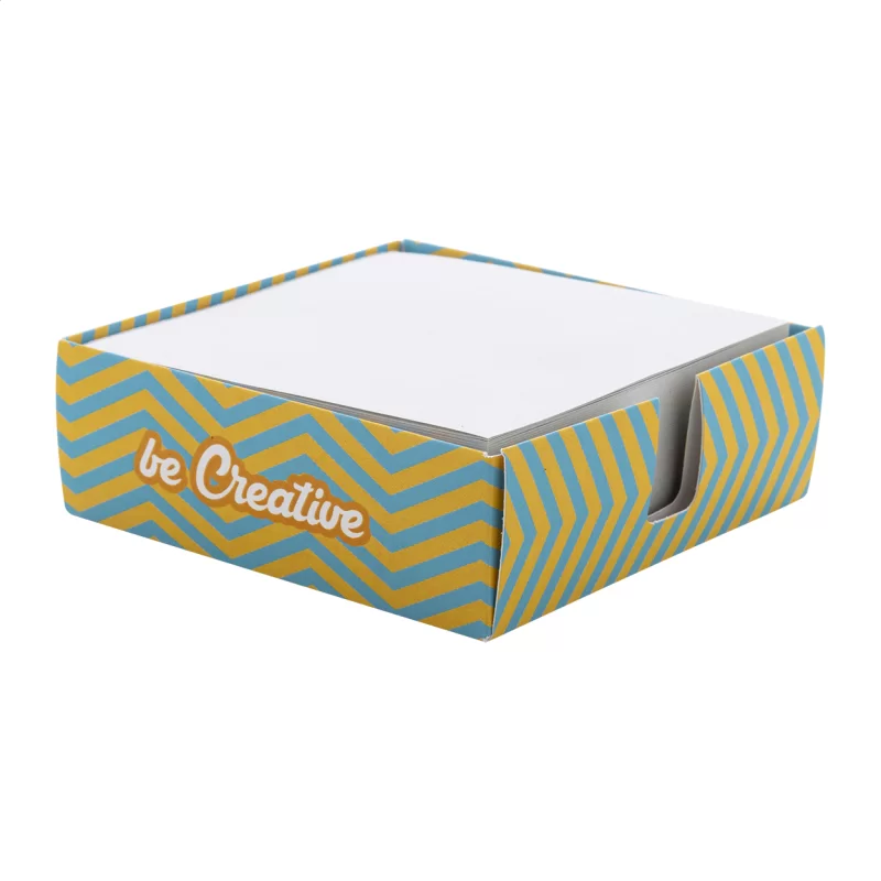 kostka na poznámky na zakázku bílá s potiskem loga