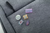 kovový odznak stříbrná s potiskem loga - foto 4