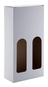 krabice na 2 láhve vína bílá s potiskem loga - foto 2