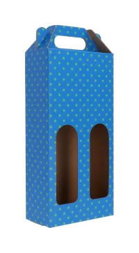 krabice na 2 láhve vína bílá s potiskem loga - foto 3