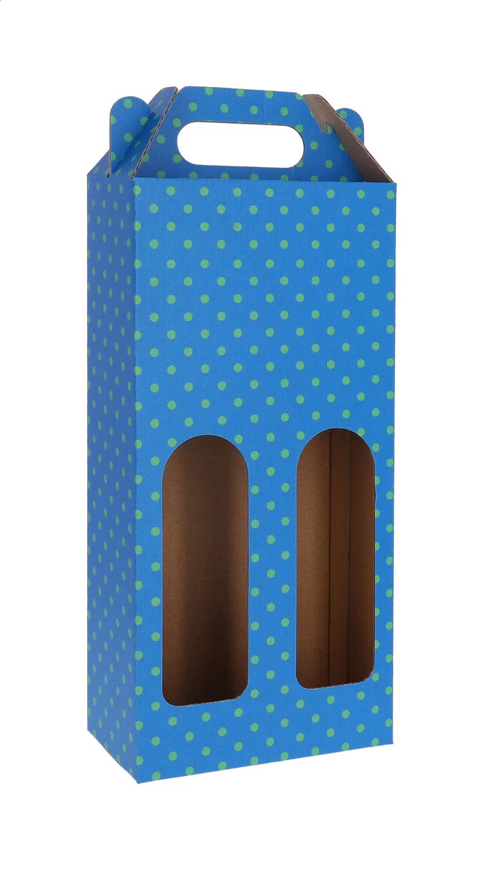 krabice na 2 láhve vína bílá s potiskem loga