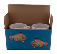 krabička na 2 hrnky na zakázku bílá s potiskem loga - foto 7