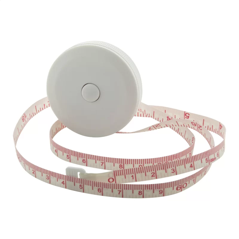 krejčovský metr bílá — reklamní předmět s vlastním potiskem krejčovský metr bílá s potiskem loga