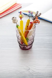 kuličkové pero, kohout oranžová s potiskem loga - foto 3