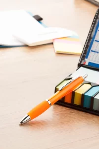 kuličkové pero oranžová s potiskem loga - foto 2