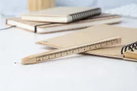 kuličkové pero s pravítkem přírodní s potiskem loga - foto 3