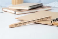 kuličkové pero s pravítkem přírodní s potiskem loga - foto 3