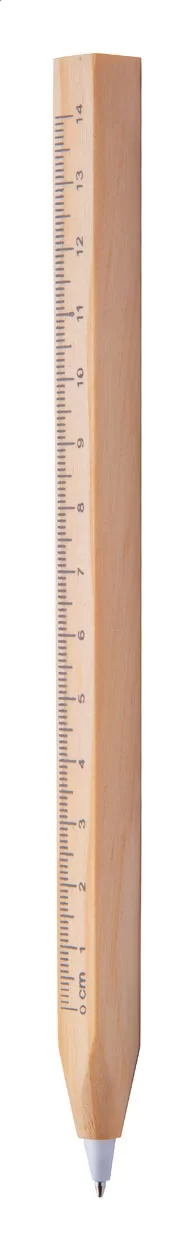 kuličkové pero s pravítkem přírodní — reklamní předmět s vlastním potiskem kuličkové pero s pravítkem přírodní s potiskem loga