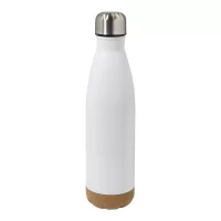 láhev z nerez oceli bílá s potiskem loga