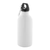 láhev z recyklované nerezové oceli bílá s potiskem loga - foto 2