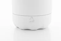 láhev z recyklované nerezové oceli bílá s potiskem loga - foto 3