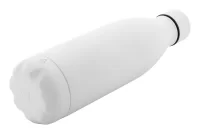 láhev z recyklované nerezové oceli bílá s potiskem loga - foto 4