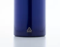 láhev z recyklované nerezové oceli modrá s potiskem loga - foto 3