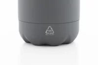 láhev z recyklované nerezové oceli šedá s potiskem loga - foto 3