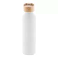 láhev z recyklovaného hliníku bílá s potiskem loga - foto 4