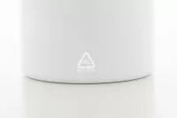 láhev z recyklovaného hliníku bílá s potiskem loga - foto 5