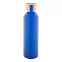 láhev z recyklovaného hliníku modrá s potiskem loga - foto 2