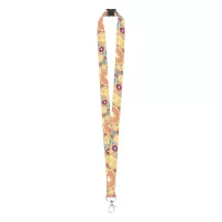 lanyard na zakázku se sublimačním potiskem a s bezpečnostní přezkou bílá s potiskem loga - foto 3