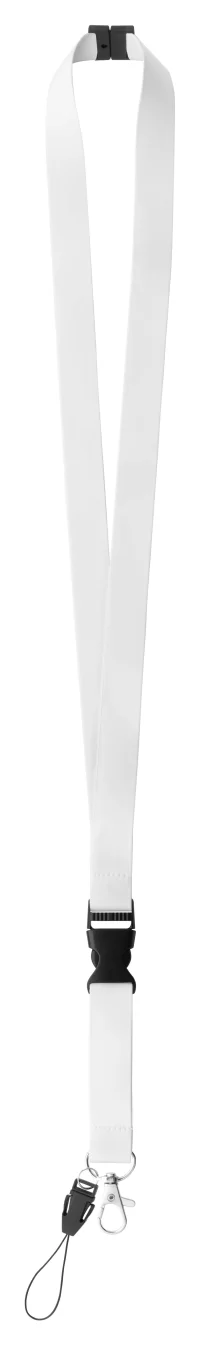 lanyard na zakázku se sublimačním potiskem a s bezpečnostní přezkou bílá s potiskem loga - foto 2