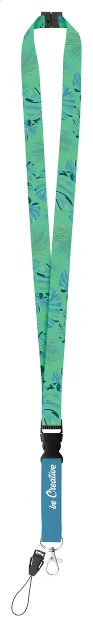 lanyard na zakázku se sublimačním potiskem a s bezpečnostní přezkou bílá s potiskem loga - foto 3