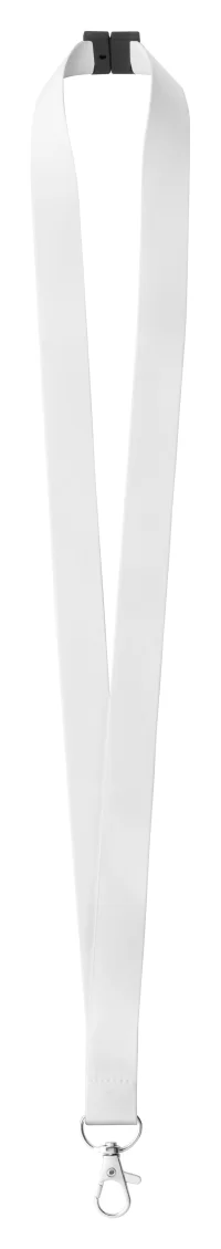lanyard na zakázku se sublimačním potiskem a s bezpečnostní přezkou bílá s potiskem loga - foto 2