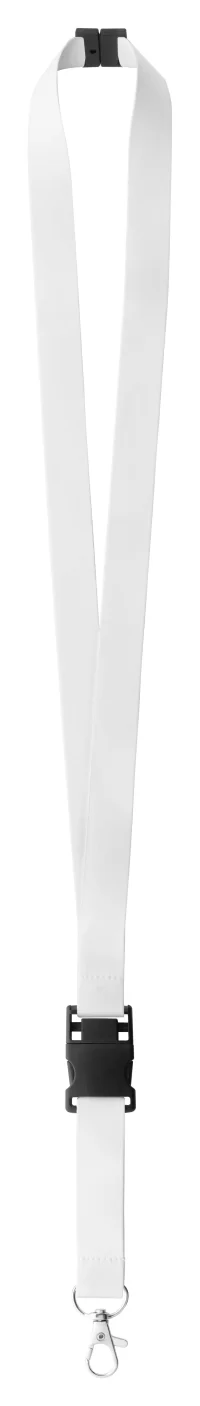 lanyard na zakázku se sublimačním potiskem a s bezpečnostní přezkou bílá s potiskem loga - foto 2