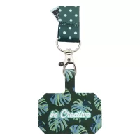 lanyard RPET s držákem na mobilní telefon bílá s potiskem loga - foto 10