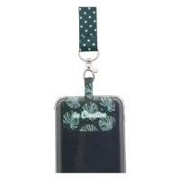 lanyard RPET s držákem na mobilní telefon bílá s potiskem loga - foto 15