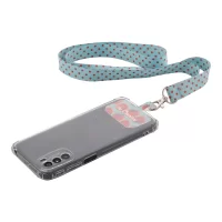 lanyard RPET s držákem na mobilní telefon bílá s potiskem loga - foto 17