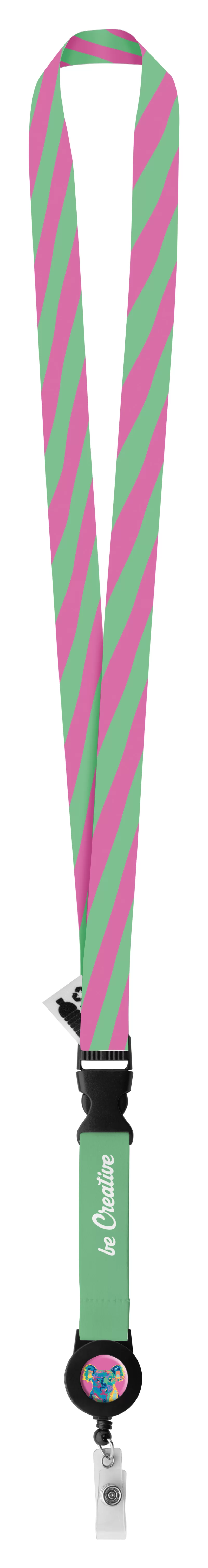 lanyard se sublimací na zakázku bílá s potiskem loga