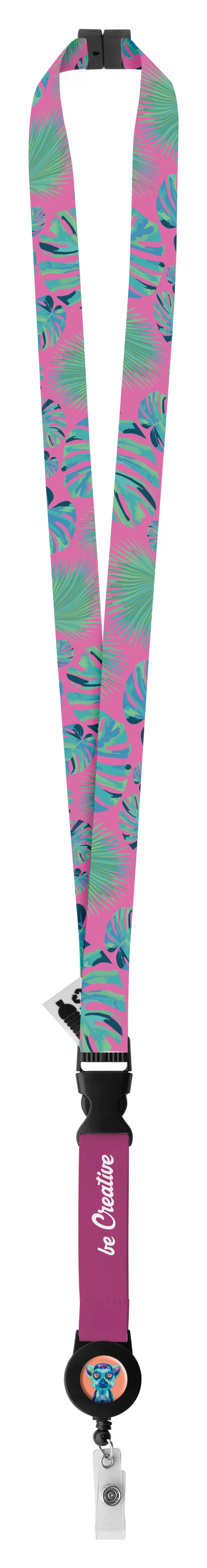 lanyard se sublimací na zakázku bílá s potiskem loga