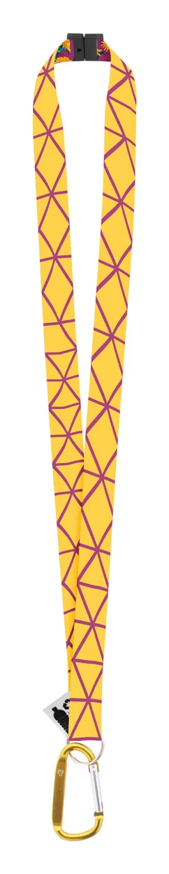 lanyard se sublimací na zakázku žlutá s potiskem loga