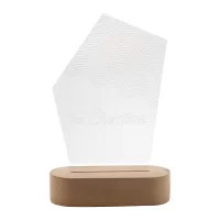 LED světelná trofej průhledná s potiskem loga - foto 3