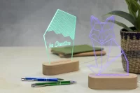 LED světelná trofej průhledná s potiskem loga - foto 7