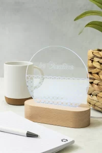 LED světelná trofej průhledná s potiskem loga - foto 6