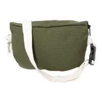 ledvinka z recyklovaného plátna zelená s potiskem loga - foto 3