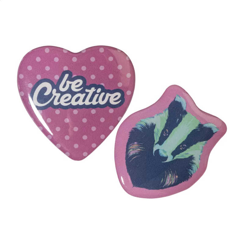 magnet epoxy na lednici bílá s potiskem loga