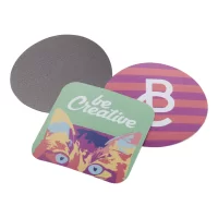 magnet na lednici bílá s potiskem loga - foto 4