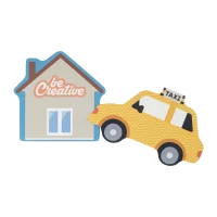 magnet na lednici bílá s potiskem loga