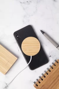 magnetická bezdrátová nabíječka přírodní s potiskem loga - foto 5