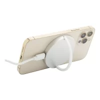 magnetická bezdrátová nabíječka stříbrná s potiskem loga - foto 2