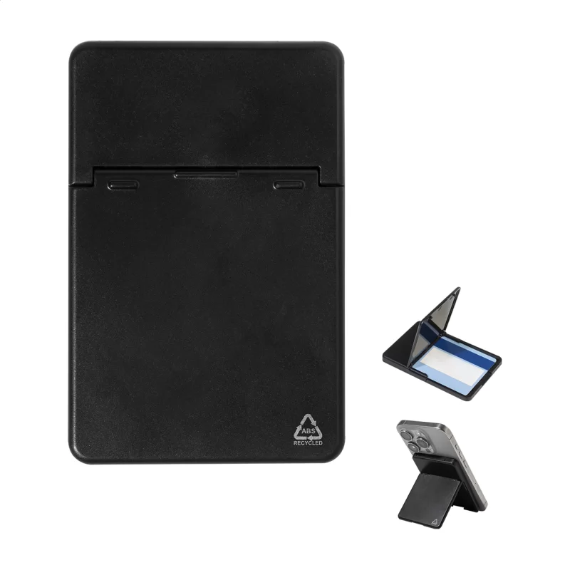 magnetický držák kreditních karet RABS černá — reklamní předmět s vlastním potiskem magnetický držák kreditních karet RABS černá s potiskem loga