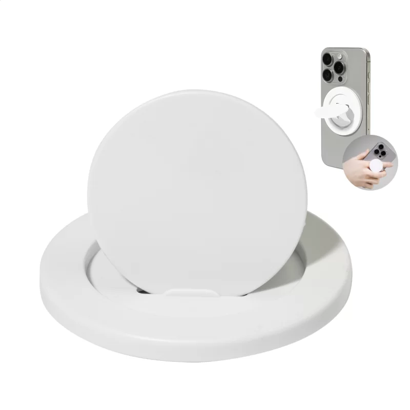 magnetický držák na mobil RABS bílá s potiskem loga