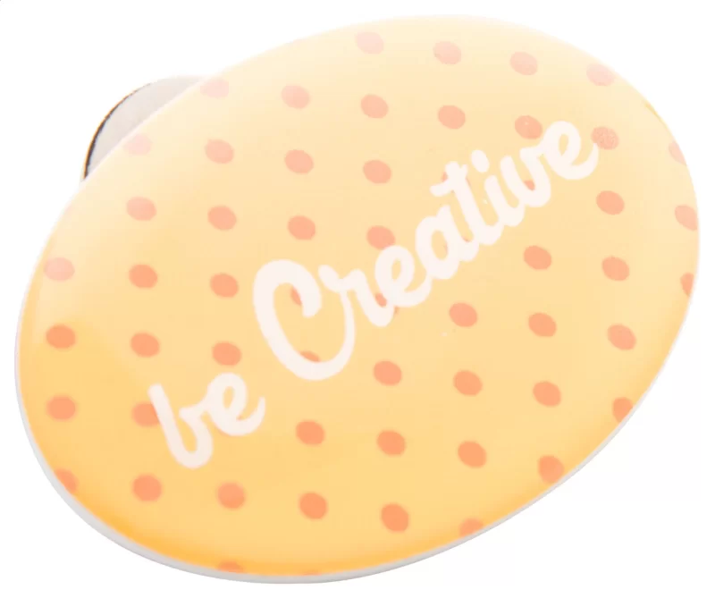 magnetický odznak bílá s potiskem loga