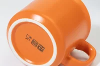 matný vintage hrnek oranžová s potiskem loga - foto 5