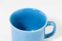 matný vintage hrnek světle modrá s potiskem loga - foto 4