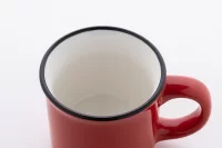 mini vintage hrnek červená s potiskem loga - foto 4